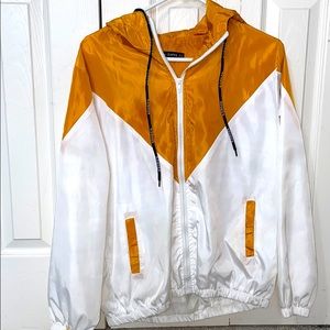 Zip up hoodie, light rain jacket,